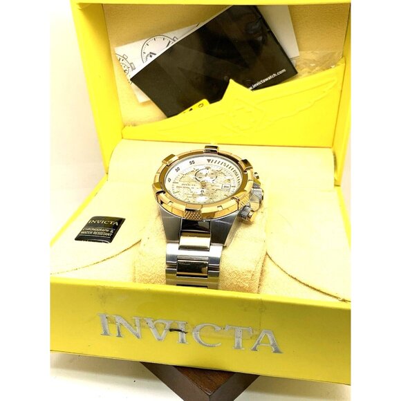 Invicta Men's Watch 28120 Aviator Chronograph Quartz Two Tone Stainless Steel - Picture 3 of 15